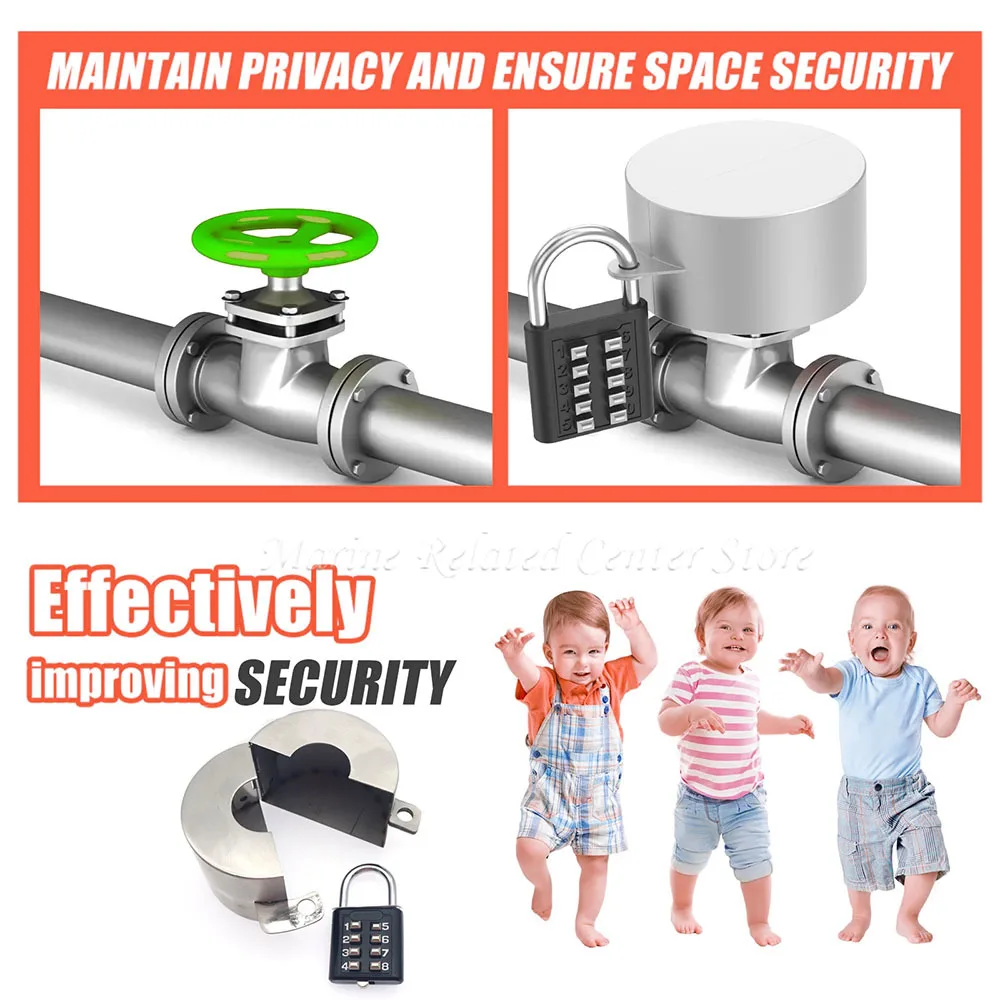 Stainless Steel Faucet Lock Anti-Theft Hose Tap Iron Rotating Gate Lockout Industrial Tank Gas Bottle Ball Valve Safety