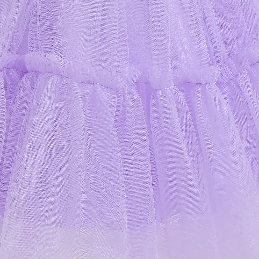 Mädchen Festkleid mit Schleppe Elegantes Tüll-Hochzeitskleid 2-8 Jahre Schleife Geburtstag Brautjungfern Prinzessinnenkleid Abendkleid Kinderkleidung – Detail 26