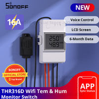 Sonoff THR316D Wi-Fi Smart Switch 16A Wireless Switch Smart Home Automation Modules With Temperature Sensor Humidity Monitor