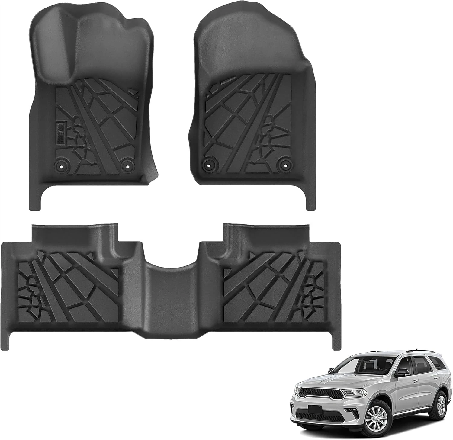 

Коврики для Dodge Durango 2016-2026 Jeep Grand Cherokee 2016-2021, всепогодные напольные вкладыши на заказ, автомобильные коврики, передние и 2-й ряд