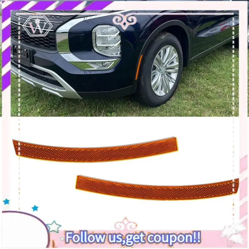 

Easy To Use Front Wheel Eyebrow Reflector Lamp Trim Plate For Mitsubishi Outlander Eclipse 22-24 Reflective Warning Strip