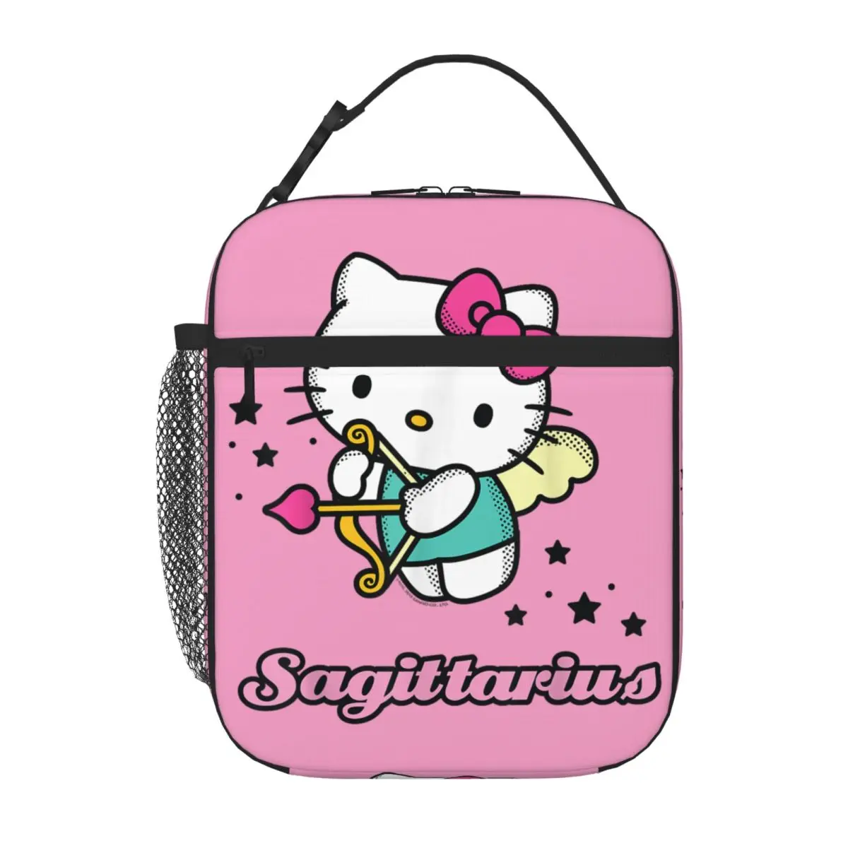 

Hello Kitty Зодиак Стрелец Изолированная сумка для обеда Греция Астрономия Контейнер для еды Сумки Портативный холодильник Термальный ланч-бокс Работа