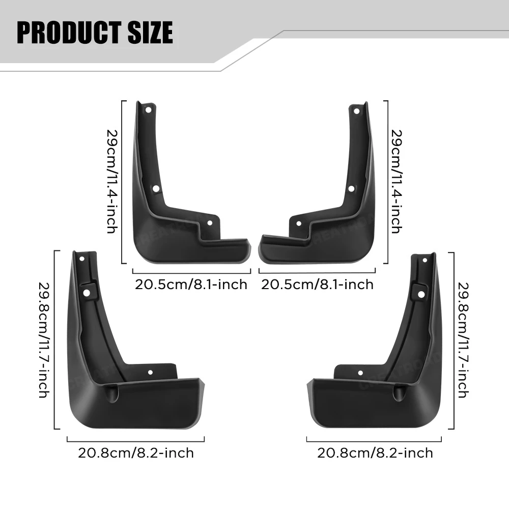 Custom Fit 4PCS Mud Flaps for Toyota Avanza 2022 2023 No Drilling Splash Guards Mudguards Car Fender Accessories