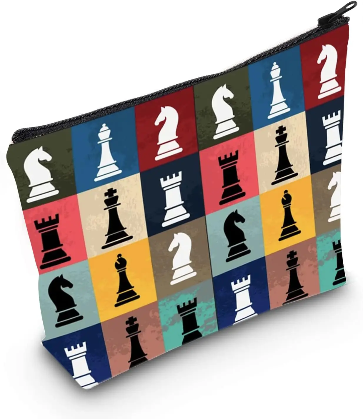 

Chess Gift Funny Gift For Chess Players Chess Master Gift Chess Pieces Board Game Lover Cosmetic Bag (chess bag)