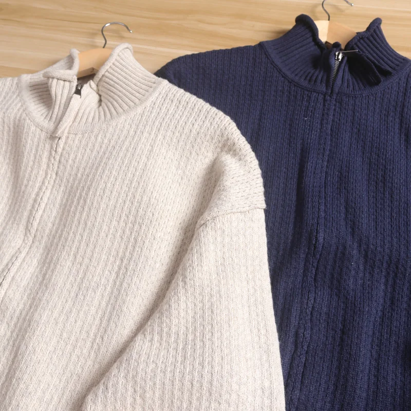 

High-End Knitted Sweater with Zipper And oulder Insert for Men Faionable Urban Sle Stand Collar Long Sve Autumn New ...