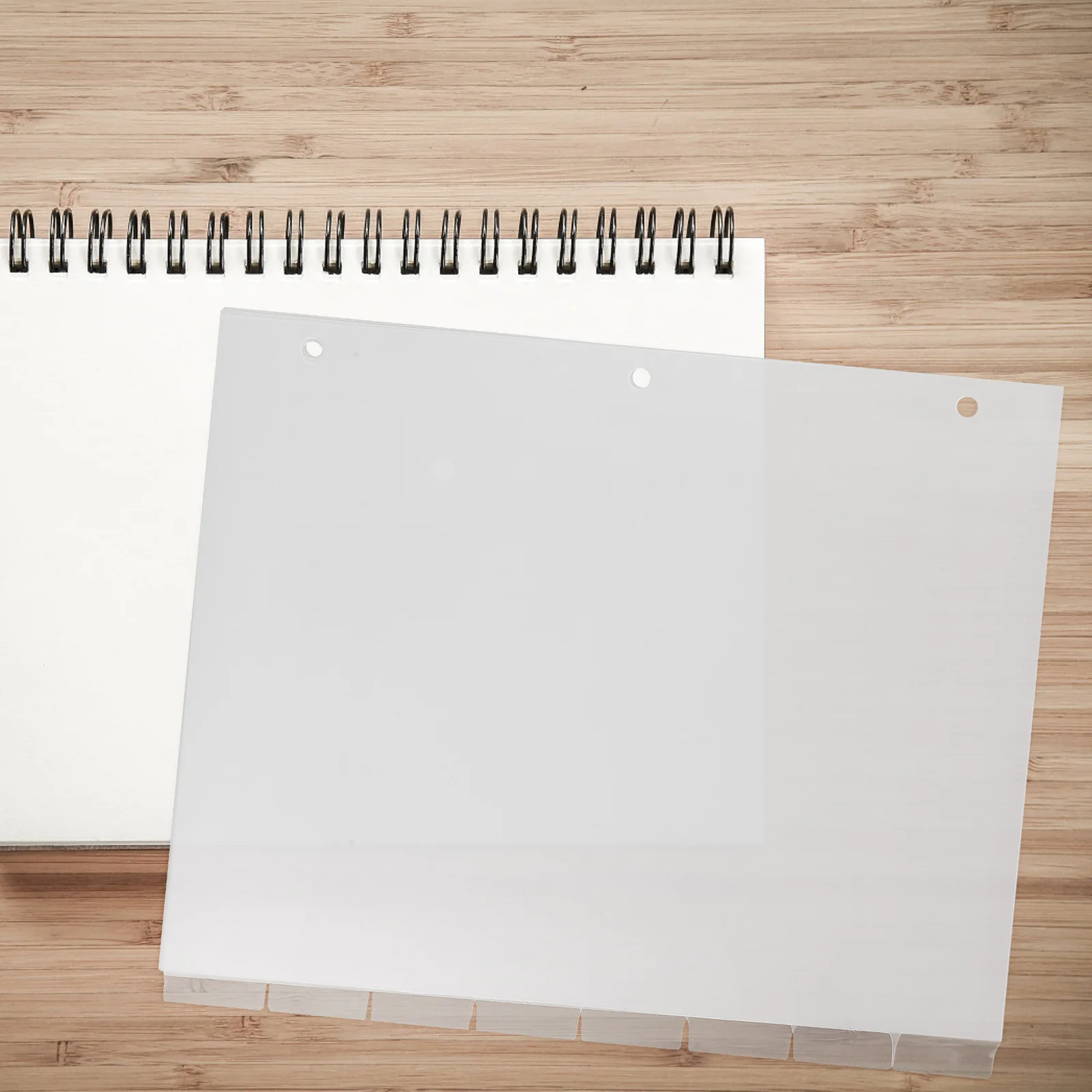 

8 Sheets Plastic Binder Dividers Notebook Loose Leaf Notepad Paper Subject Inserts Page Markers Index Tabs Aesthetic Folder
