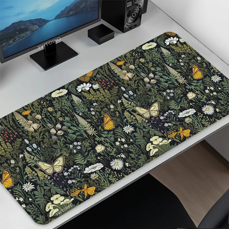 Mouse Pad Gamer Grass Aesthetics printon demand HD New Computer Mousepad XXL Natural Rubber Soft Carpet Computer Mice Pad
