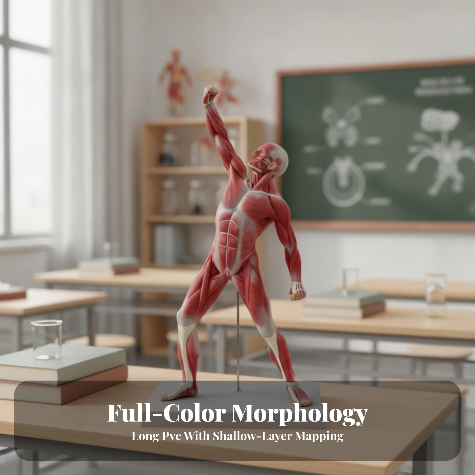 Human Muscle Anatomy Model Professional Muscle Anatomy Model with Base Human Muscular Figure Detailed Lifelike for Students