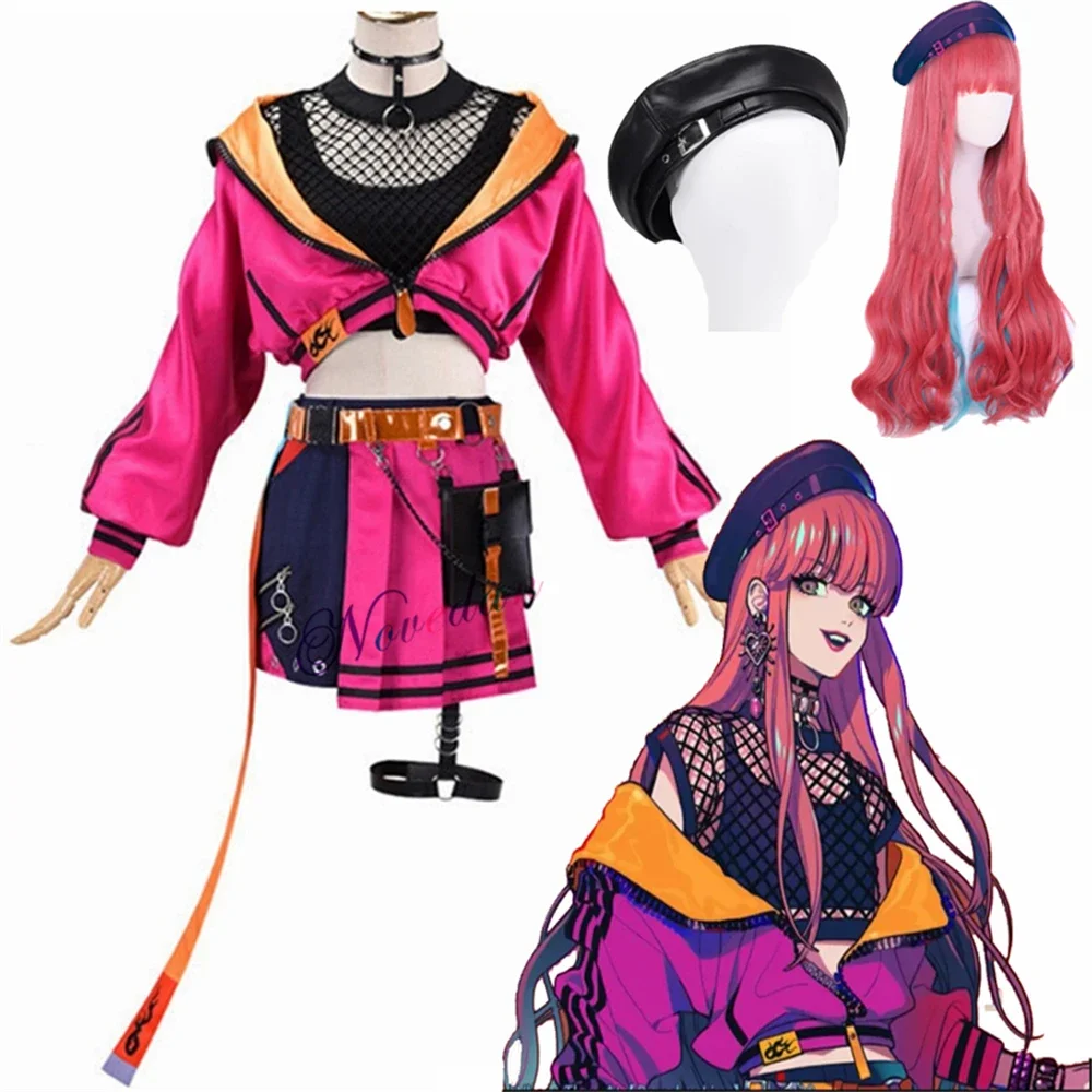 

HIP HOP Paradox Live BAE Anne Faulkner Cosplay Costume Wig Anime ParadoxLive PDL HipHop Jacket Hat Carnival Party Cosplay Outfit