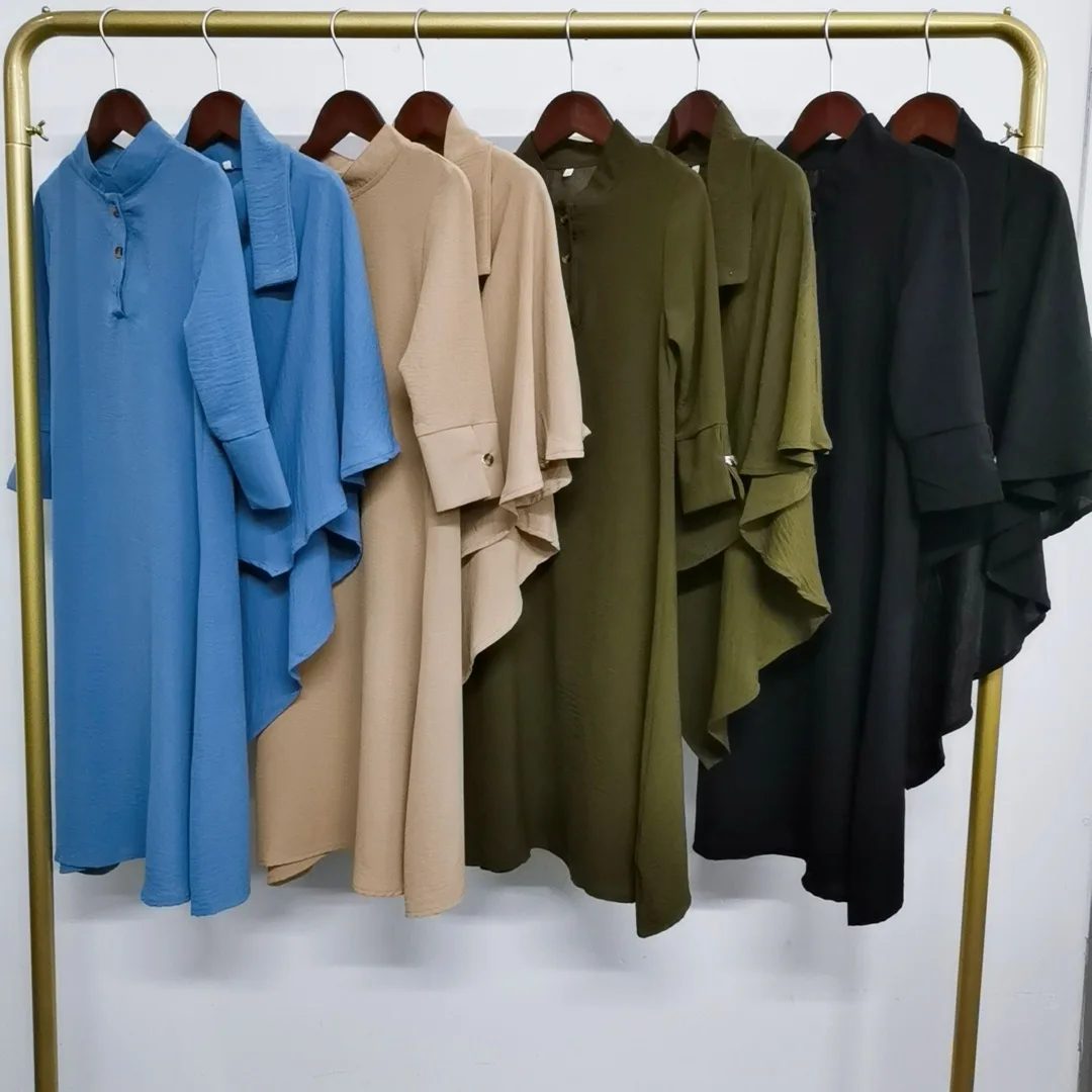 

2 шт., мусульманское платье-хиджаб для девочек, платье Химар Джалабия Ид Джеллаба Берqa, халат Абая, Турция, кафтан, исламская детская одежда, молитвенная одежда