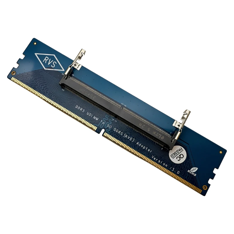 SO‑DDR5 to DDR5 U‑DIMM Adapter Card Riser Laptop SO‑DIMM RAM to Desktop DDR5 Memory Converter Support High Frequency For Desktop