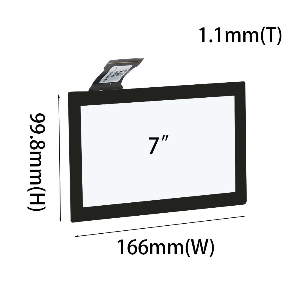 OEM ODM AR Anti-Glare AF Multi-touch 7 Inch PCAP Projected Capacitive Touch Screen Panel For Industrial/Medical/Smart Devices