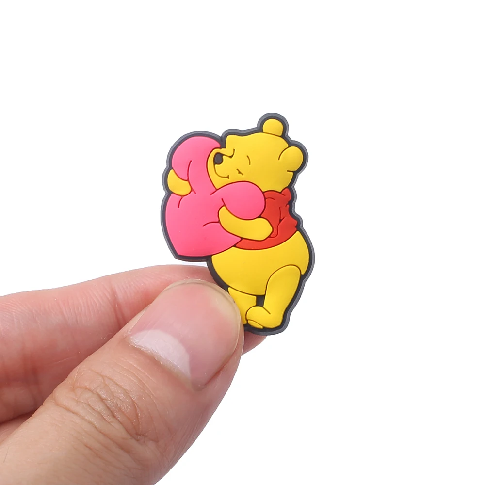 1pcs Pooh Bear Tigger Cartoon series Shoe Charms Accessories Shoe Decorations Fit Wristband Classic Clog Charms Party Present