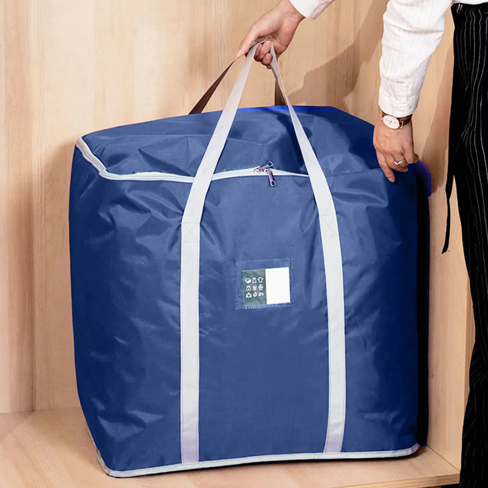 

Oversize Moving Bag Waterproof Good Bearing Zipper Design Storage Bag For Home Moving