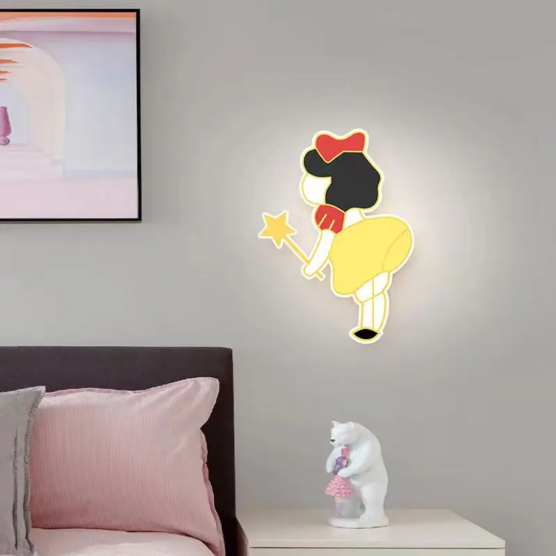 LED Cartoon Children\'s Room Lamp Lovely Unicorn Dinosaur Rabbit Dog Wall Lights for Bedroom Boys Girls Kids Eye Care