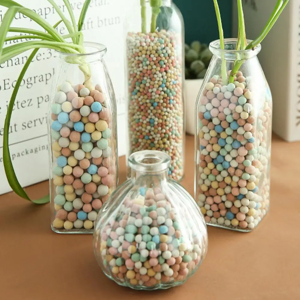 500g Clay Pebbles Terrarium Bedding Drainage Layer Clay Balls Plant Soil Cover Plant Pot Pebbles for Succulents Potted Plants Hy