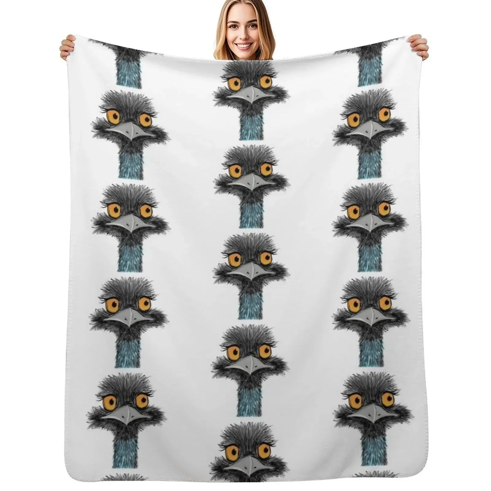 Edna Emu Throw Blan…