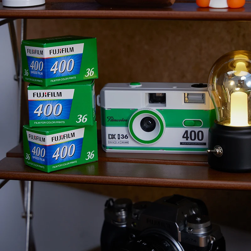 Fujifilm c400 filme câmera traz 3 rolos de filme composto 135 máquina de filme estudante presente de aniversário conjunto