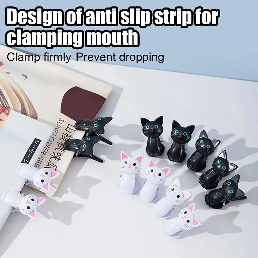 8 pz/set Cute Cat clip di plastica scrivania da ufficio organizzare e conservare mollette da bucato per uso domestico morsetto snack clip di tenuta