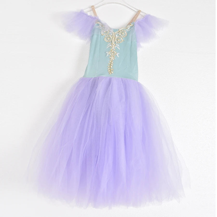 

New Girls Ballet Skirt Childrens Professional Ballet Costume Performance TUTU Skirt Fairy Puff Skirt Long Gauze S