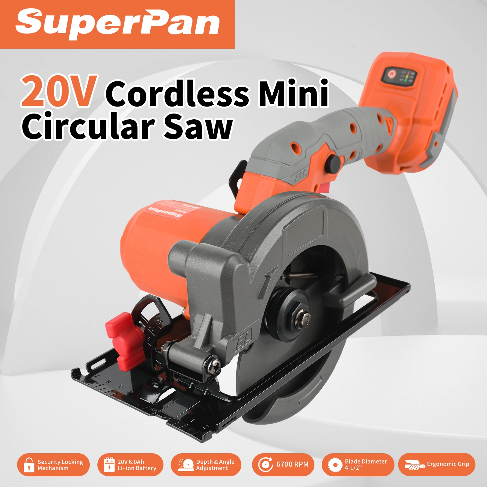 

T2061 1-6.0 mAh Battery Brushless Electric Saw with Multi-Angle Cutting - Compatible Makita Battery Power Board Woodworking Tool