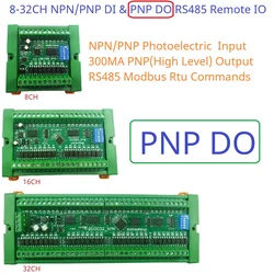 8/16/32 DI-DO Modbus DMOS PNP Output & NPN/PNP Input Module PLC RS485 Remote IO Expansion Board