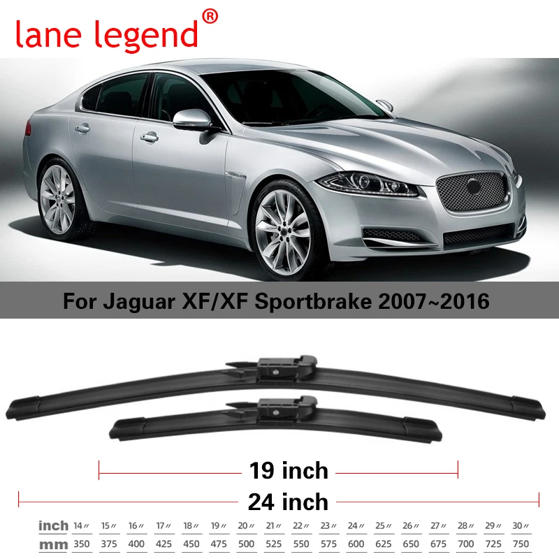 Car Wiper Blade for Jaguar XF 2007~2016 XF Sportbrake Windshield Wipers Car Accessories Stickers 2008 2009 2010 2011 2012 2013