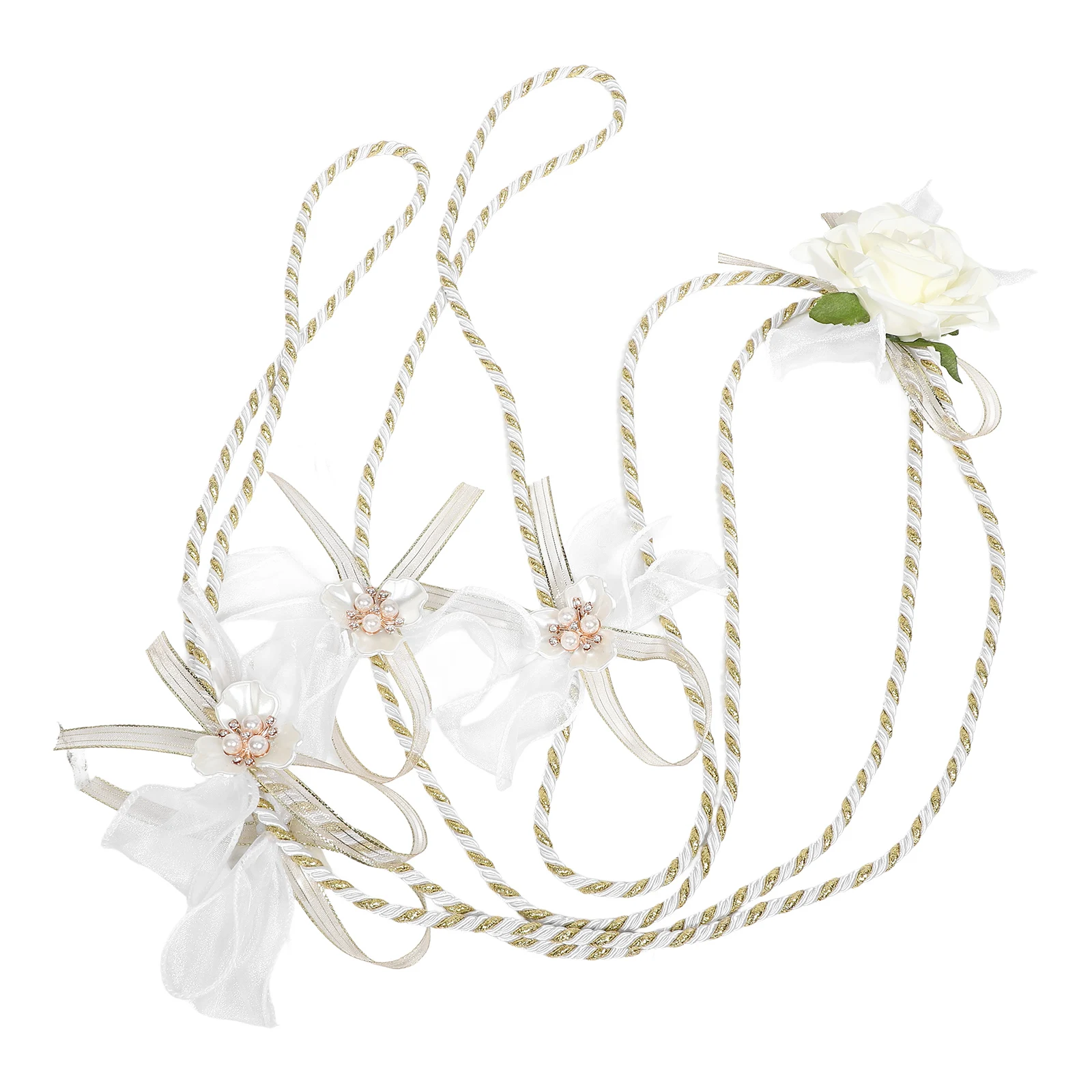 

1pc Rose Lasso Rope Traditional Western Style Fabric Cord For Ceremony Bridal Accent Rope Catholic Wedding Decoration Wedding