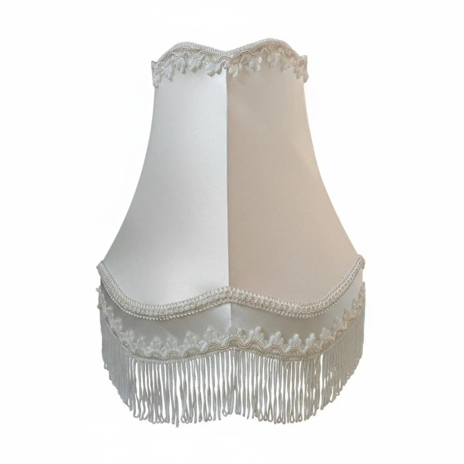 Textile Lampshade with Lace Fringe Elegant Lamp Cover Decorative Night Lamp Shade for Bedroom or Hotel Lobby