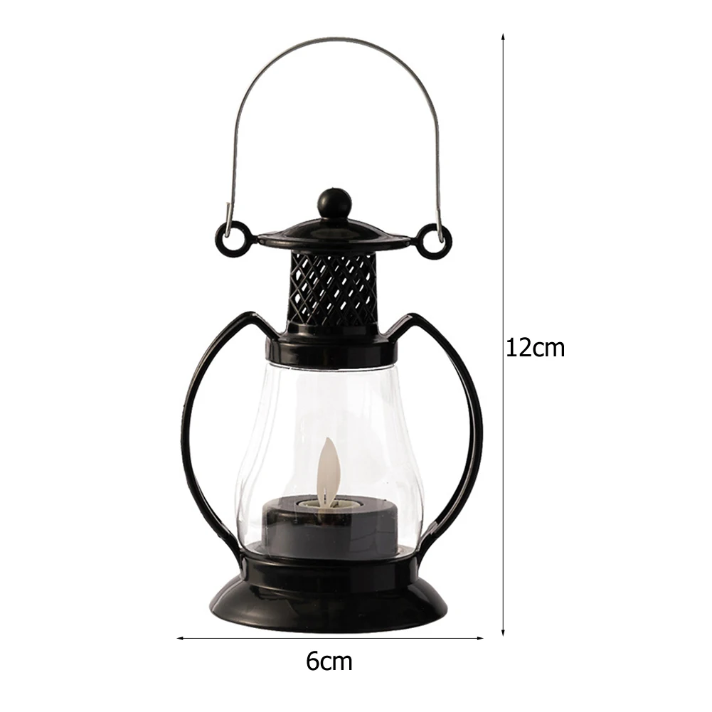 Vintage LED Candle Lantern Light Camping Barn Electrical Lamp Home Party Bar Led Candle Light Plastic Retro Lantern Home Decor