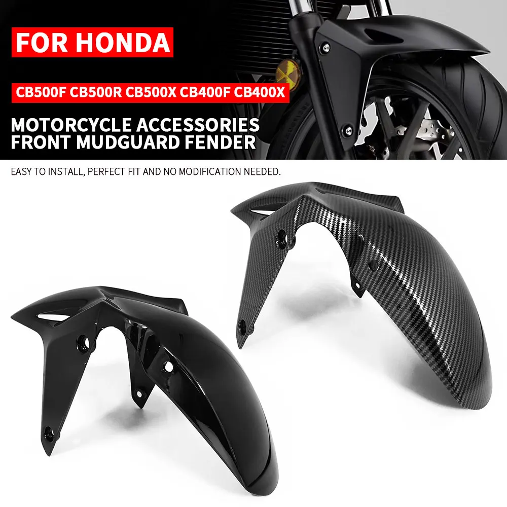 

For HONDA CB400F CB400X CB500F CB500X CB500R 2013-2023 Motorcycle Front Wheel Fender Mudguard Carbon Look Splash Guard Fairing