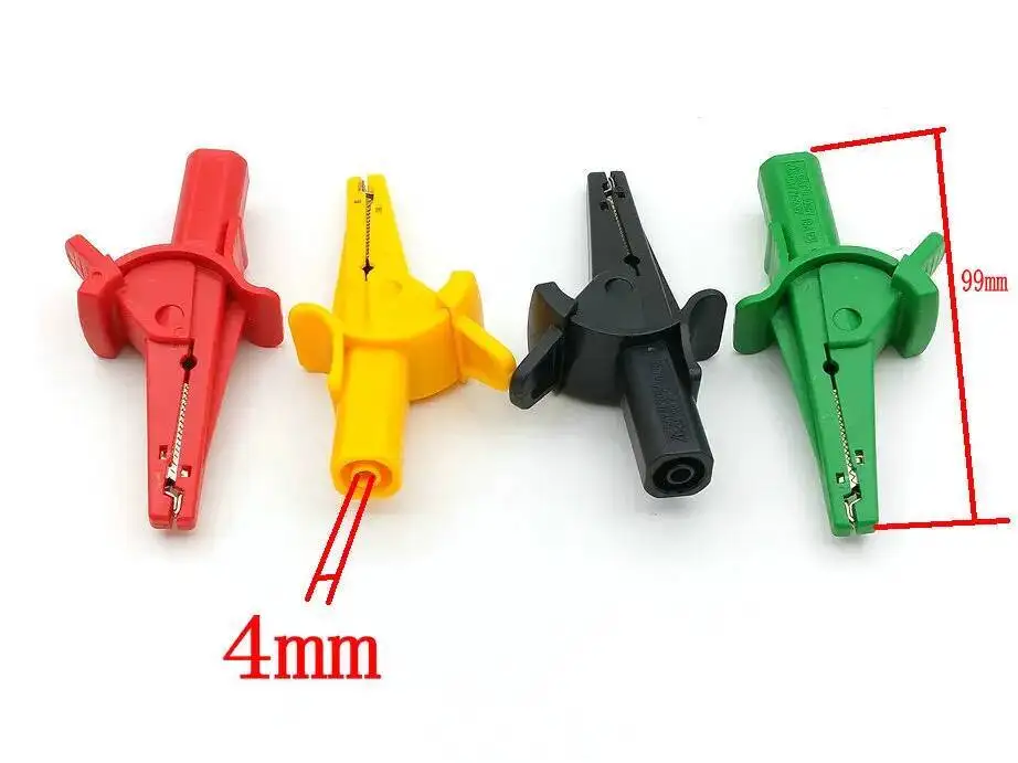 

Новый 4-цветный 1000 В 10 А HV тестовый зажим типа «крокодил» для ручки мультиметра BANANA 4 мм