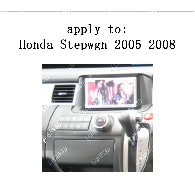 9 Inch Car Radio FIT For Honda Stepwgn 2005-2008 Fascia Frame No Cable Kit Install Console Panel Plastic Fascia Dashboard