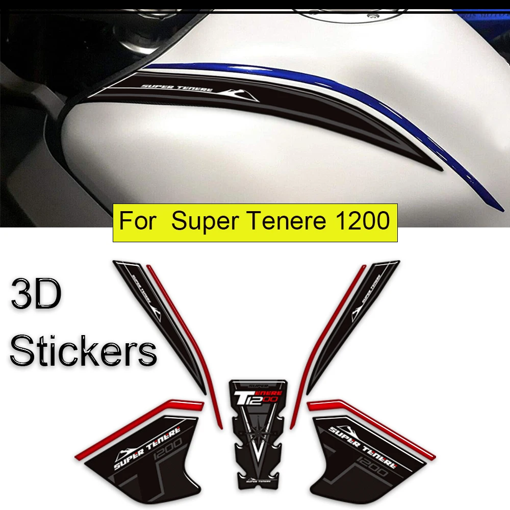 

For Yamaha Super Tenere XT1200X XT1200ZE XT 1200 Z ZE ES XTZ XTZ1200E Motorcycle Tank Pad Gas Fuel Oil Kit Knee Fish Stickers