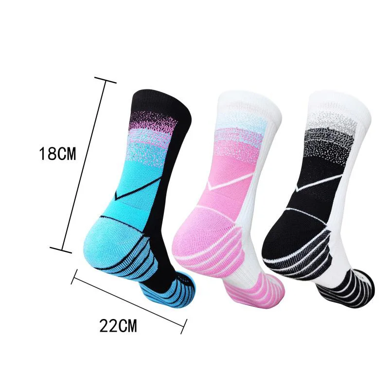 

Free Size Basketball Socks Attractive Multicolor Jacquard Socks Fashion Sports Socks Junior Senior Casual Training Fitness Socks