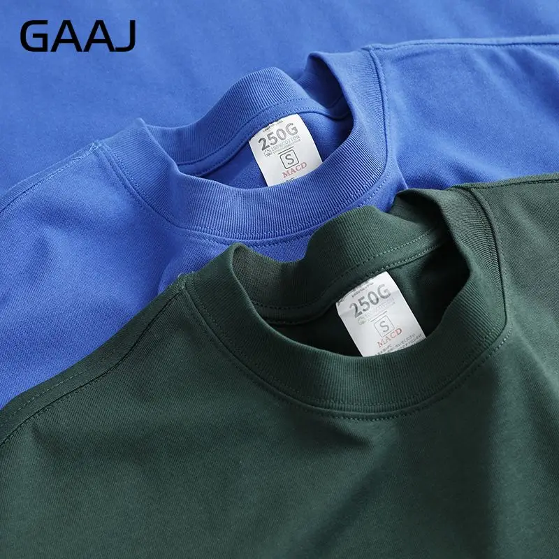 100 Heavy Weight Cotton T shirt For Men Women Short Sleeve Plain Tops Solid Oversized Tee Shirts Quality Clothing 8.8oz 250gsm