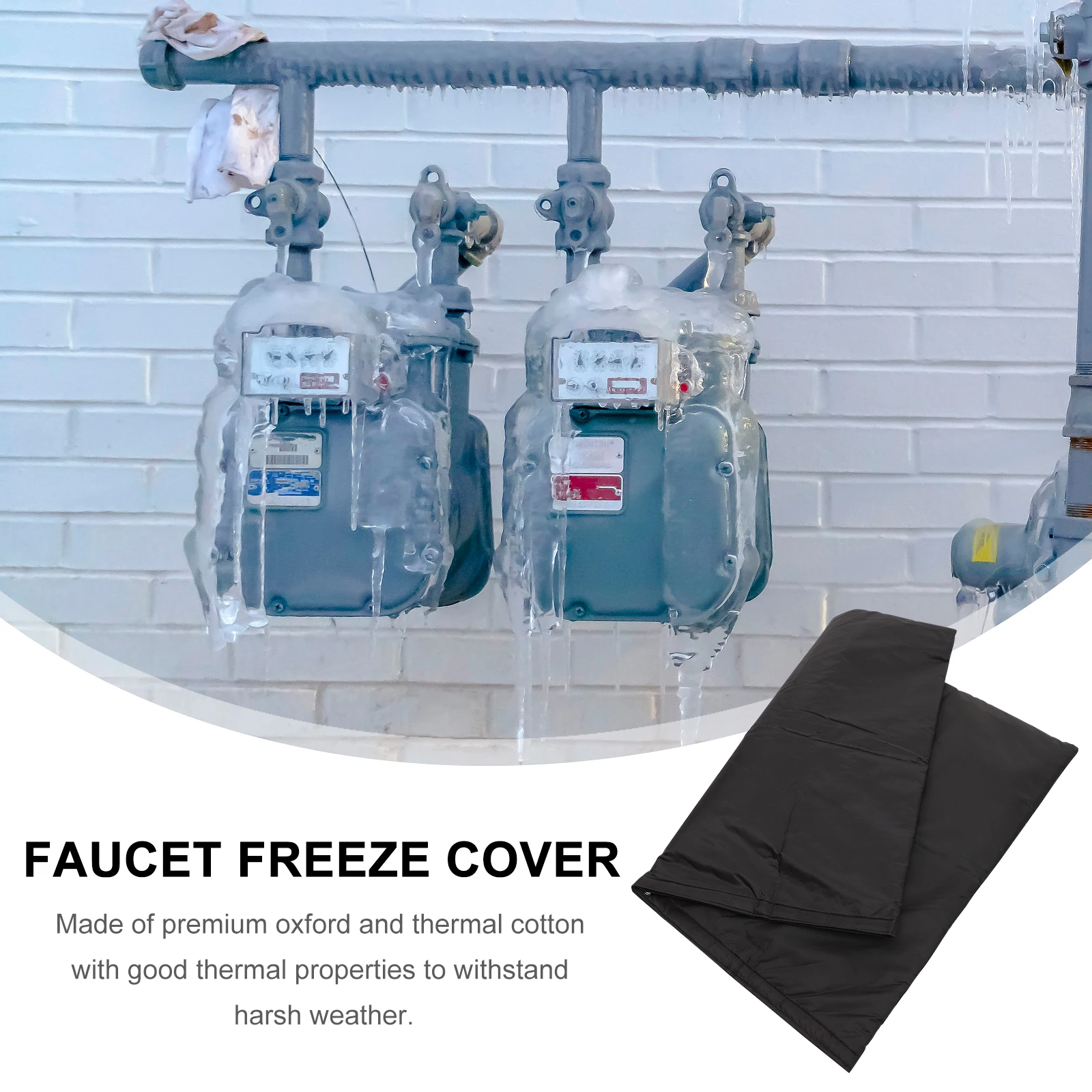 Isolierter Frostschutz für den Außenbereich, Premium-Oxford-Stoff, thermische Baumwolle, für Garten, Rasen, Zapfenschutz für Winterschlauch, Lätzchen