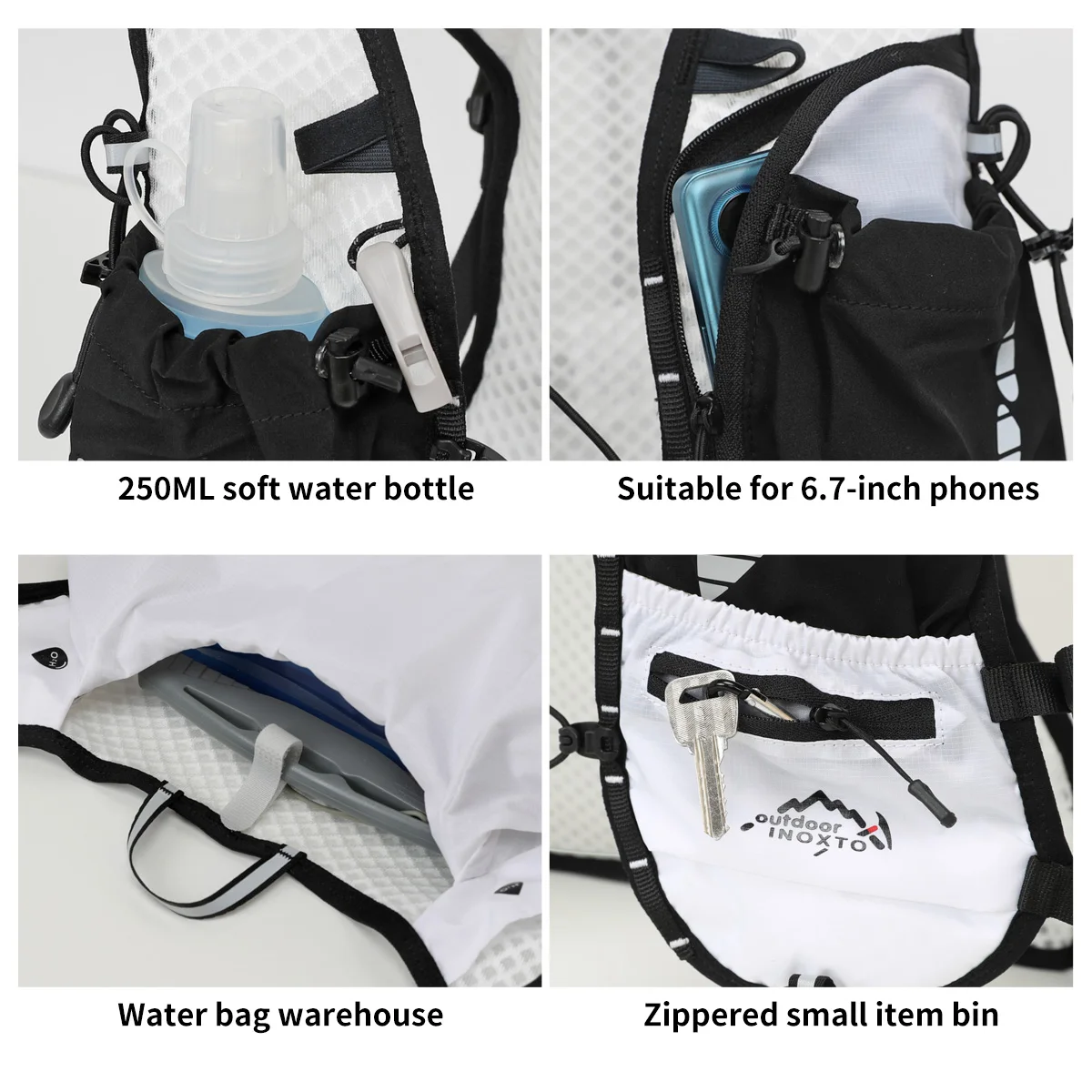 Running Hydration Vest Backpack,Lightweight Pack with 1.6L Water Bladder Hydration Backpack Daypack for Hiking Trail Running Cyc