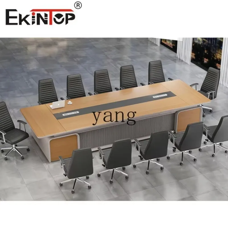 LH conference long table simple modern office furniture training reception negotiation table and chair combination