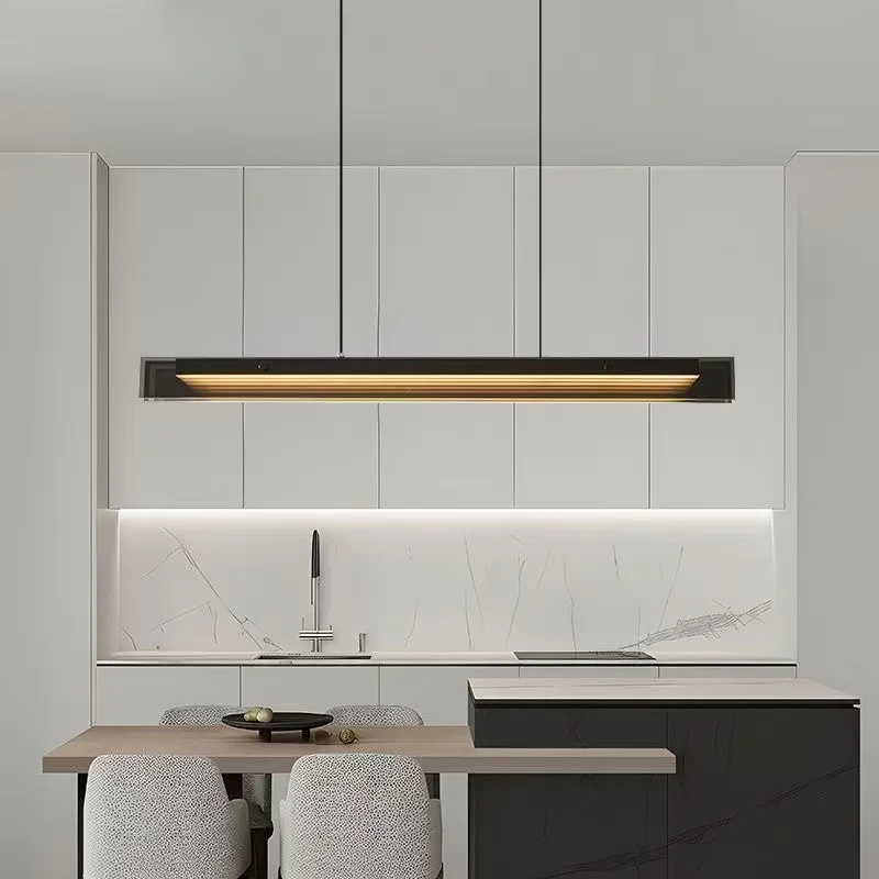 Linear Dining Room Chandelier Kitchen Island Lighting Dining Table Bar Lamp LED Long Strip Modern