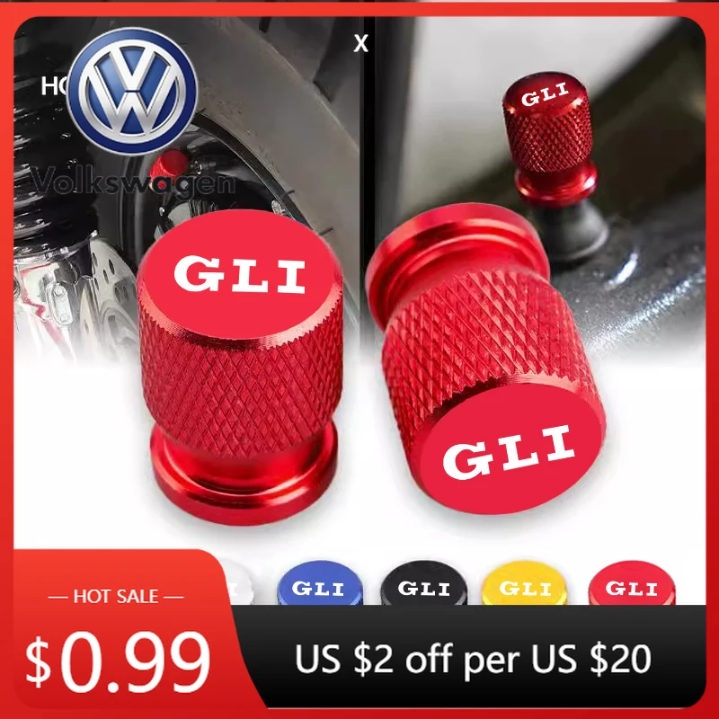 Tapa de Válvula de Neumático para Coche VOLKSWAGEN 2026, Cubierta de Vástago de Neumático a Prueba de Polvo para VW Volkswagen GLI Rline Golf Beetle Passat Sharan Je