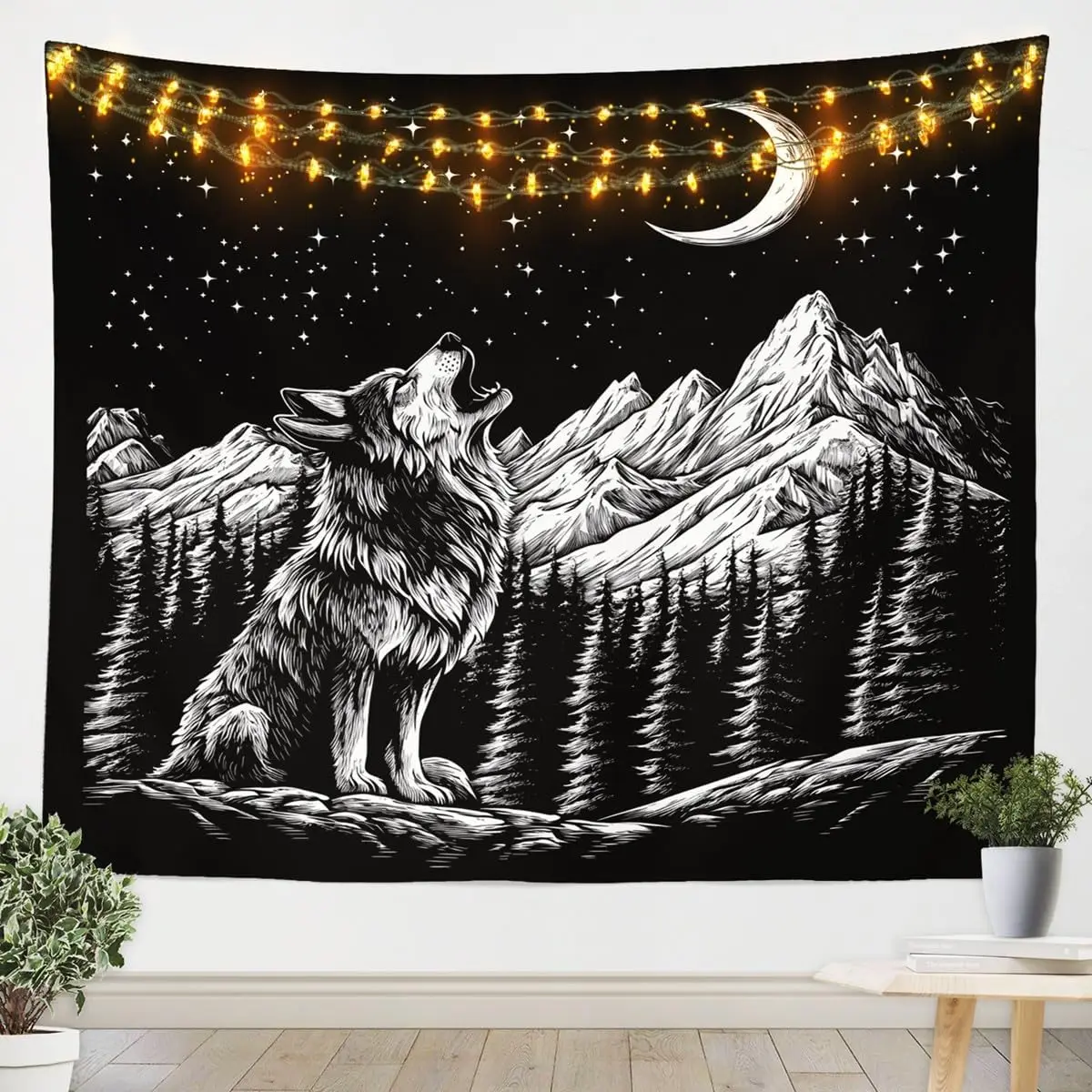 Zebra Wall Hanging Blanket Large Black White Glitter Tapestry for Kids Animal Print Wall Art Women Men Teens Geometric Stripes