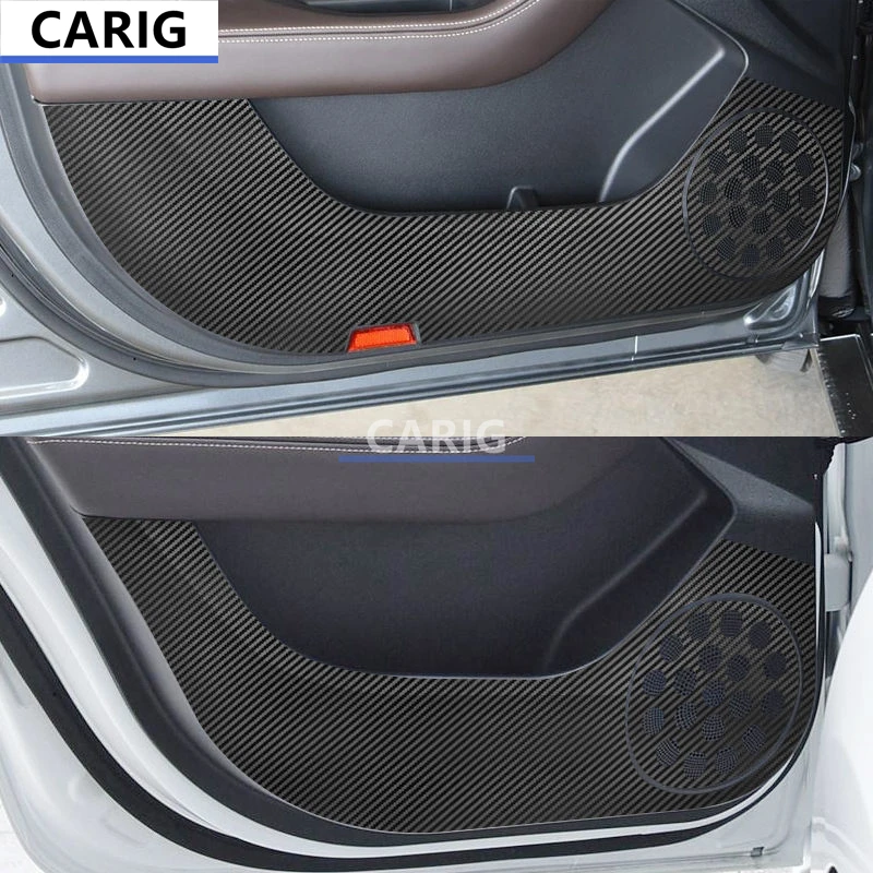 For JAC A5/J7 20-22 Door Anti-kick Sticker Modified Carbon Fiber Pattern Interior Car Film Accessories Modification