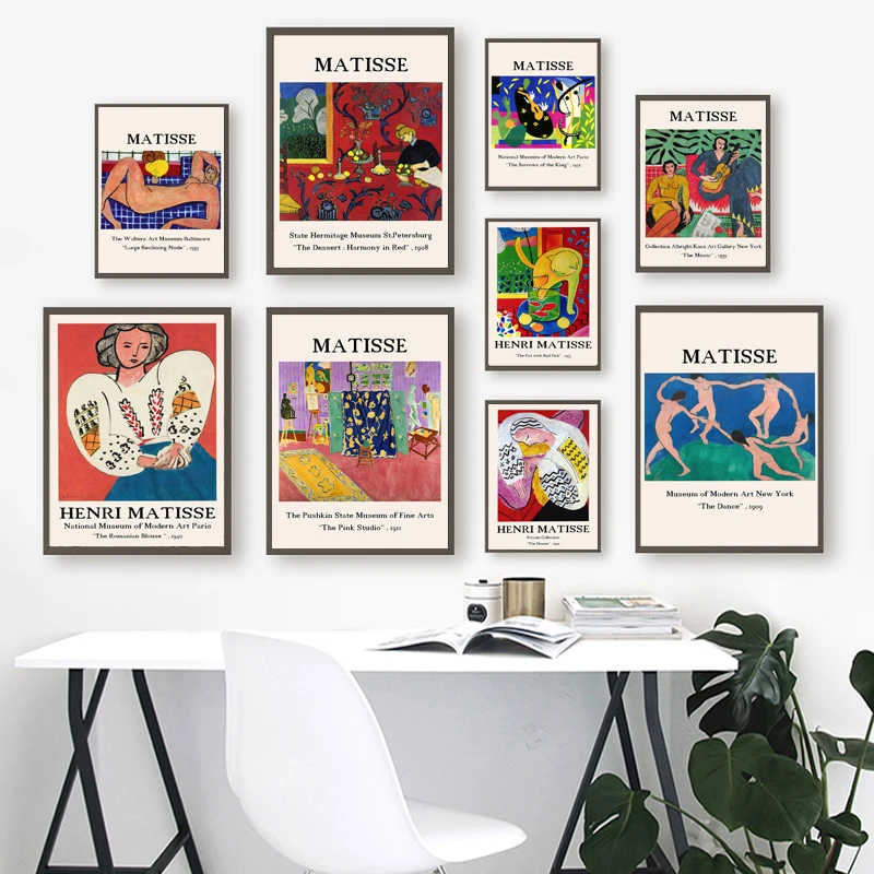 Classic Matisse Woman Playing The Piano Canvas Paiting Wall Art Prints And Posters Wall Pictures For Living Room Home Décor