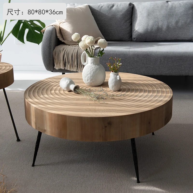 Vintage Premium Coffee Tables Aesthetic Design Space Saving Simple Side Table Round Unique Table Basse De Salon Furniture