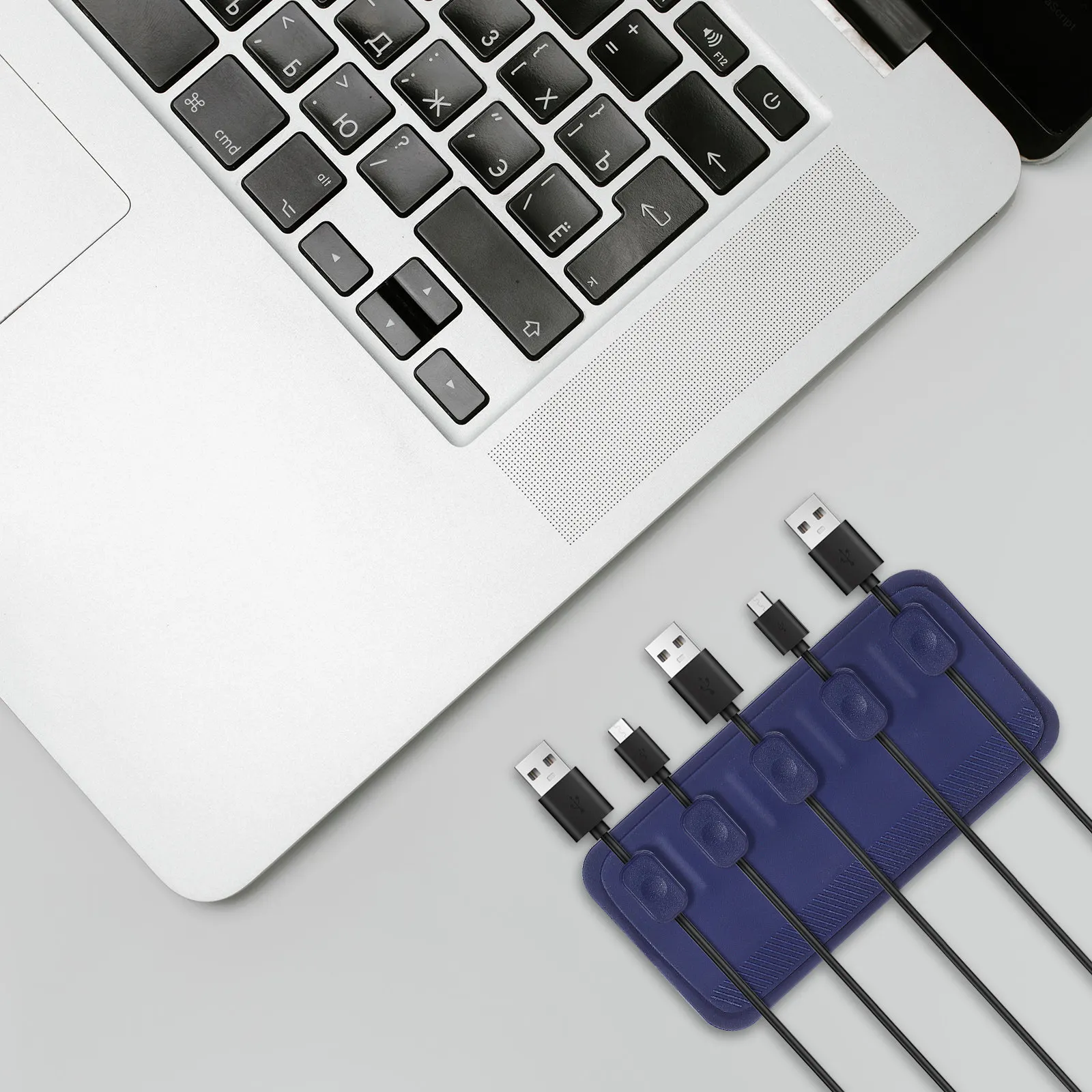 2Sets Magnetic Cable Holders Desktop Cord Organizer Fixed Cable Management Multipurpose Storage for Phone USB Wire Tidy