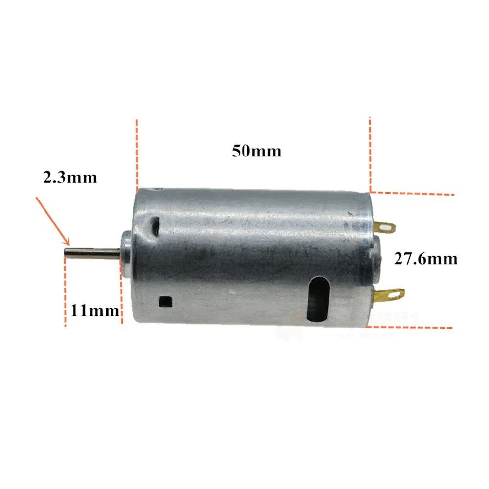 DC12V 390 Mini DC Motor 13000RPM High Speed Great Torsion Motor Diameter 27.6 MM All-metal High-speed Motor DIY Motor