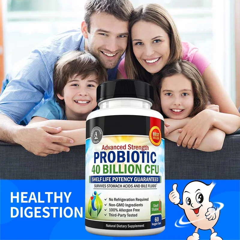 2 Bottle 120 capsules Probiotics Capsule Adult Intestinal Energy Supplement Reduces Inflatable Gas ment Immune System