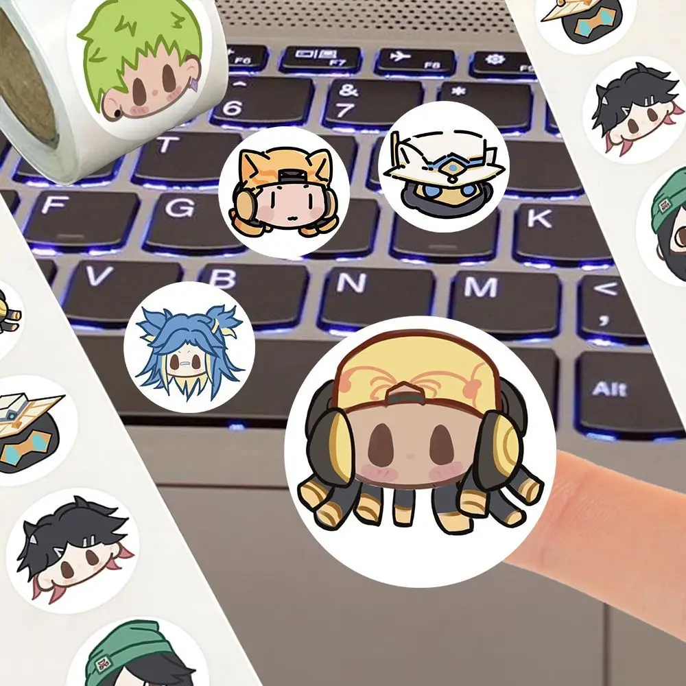 Rouleau d'autocollants de sceau de jeu de dessin animé Valorant, 1000 feuilles/rouleau, autocollants de décoration pour ordinateur portable, autocollants cadeaux de récompense pour enfants, DIY bricolage