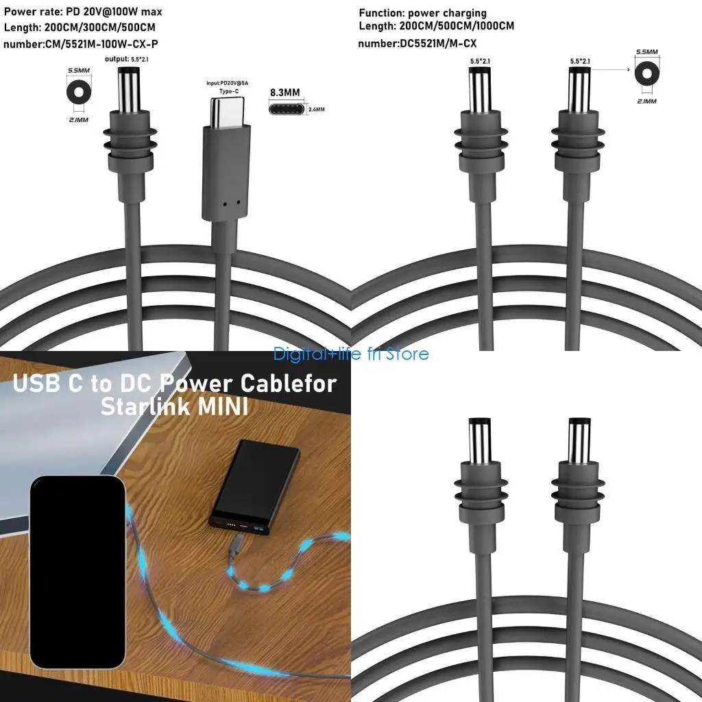 

E06D Waterproof Power Cord for Stable Electricity Output Perfectly for Camping and Outdoor Activities